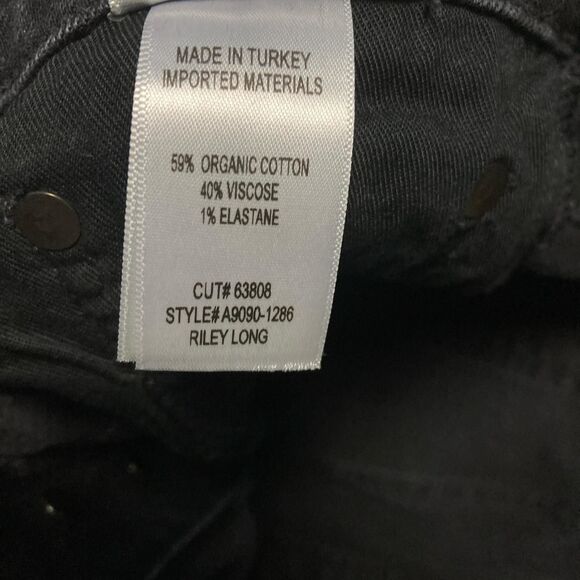 Agolde Riley Long Straight Jeans In Compilation Wash (Black) Size 32 - Picture 7 of 8